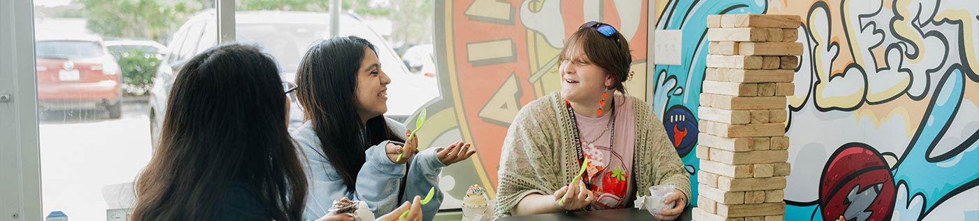 friends and family at jeremia's ice cream shop in Pasadena, TX
